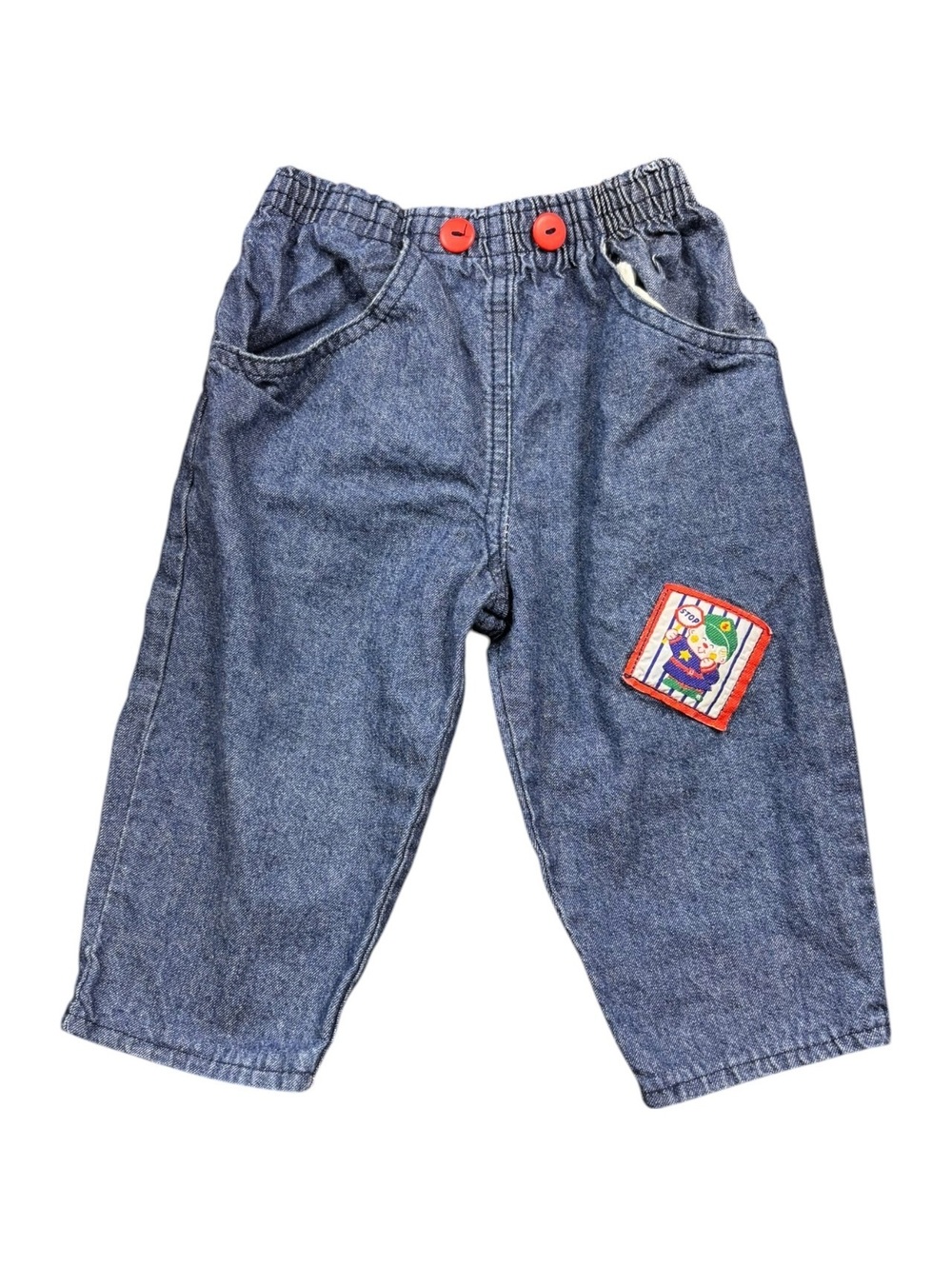 90s Kids Denim Crossing Guard Patch Jeans